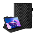 For Lenovo Tab M10 Plus 10.6 3rd Gen Rhombus Lattice Leather Smart Tablet Case(Black) - free shipping - PMC TechLife - Order now!