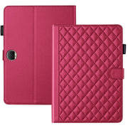 For Honor Pad 9 Rhombus Lattice Leather Tablet Case(Red)