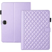 For Honor Pad 9 Rhombus Lattice Leather Tablet Case(Purple)