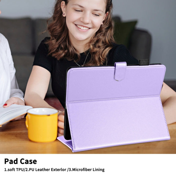 For Honor Pad 9 Rhombus Lattice Leather Tablet Case(Purple)