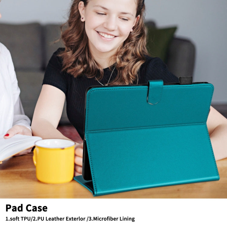 For Honor Pad 9 Rhombus Lattice Leather Tablet Case(Dark Green)