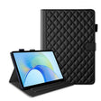 For Honor Pad X9 / X8 Pro Rhombus Lattice Leather Tablet Case(Black) - Honor by PMC TechLife | Online Shopping South Africa | PMC TechLife | Buy Now Pay Later Mobicred