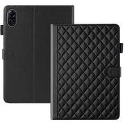 For Honor Pad X9 / X8 Pro Rhombus Lattice Leather Tablet Case(Black)