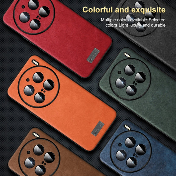 For vivo X100s Pro / X100 Pro SULADA Shockproof TPU + Handmade Leather Phone Case(Green)
