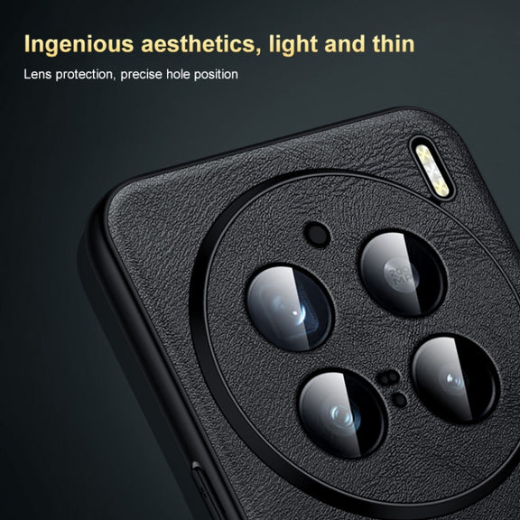 For vivo X100s Pro / X100 Pro SULADA Shockproof TPU + Handmade Leather Phone Case(Black)