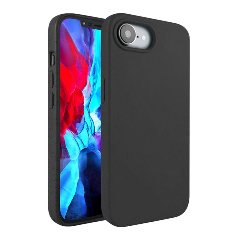 For iPhone 16e Wheat Straw TPU Phone Case(Black)