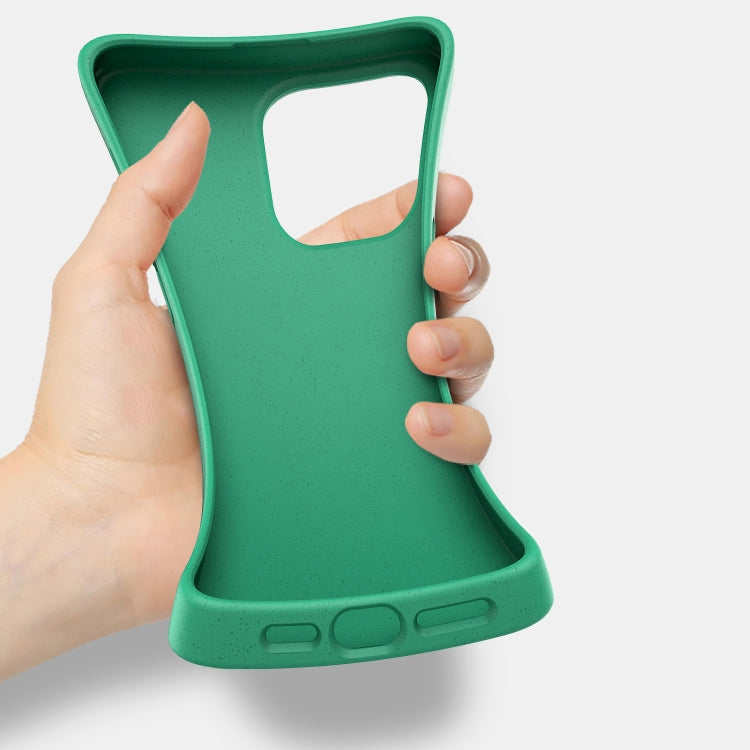 For iPhone 16 Pro Max Wheat Straw TPU Phone Case(Green)