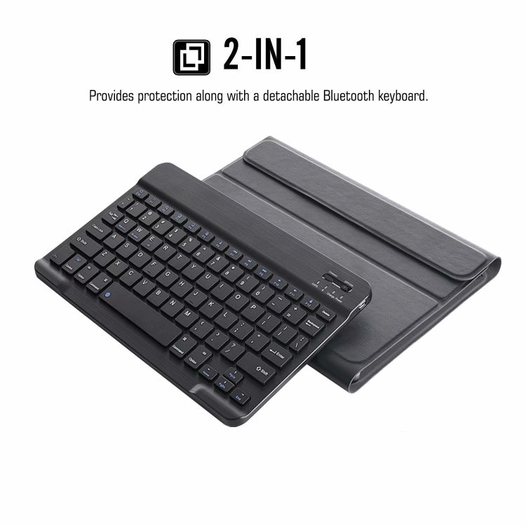 ST500 For Samsung Galaxy Tab A7 T500/T505 10.4 inch 2020 Ultra-thin Detachable Bluetooth Keyboard Leather Tablet Case with Stand & Sleep Function & Backlight(Black)