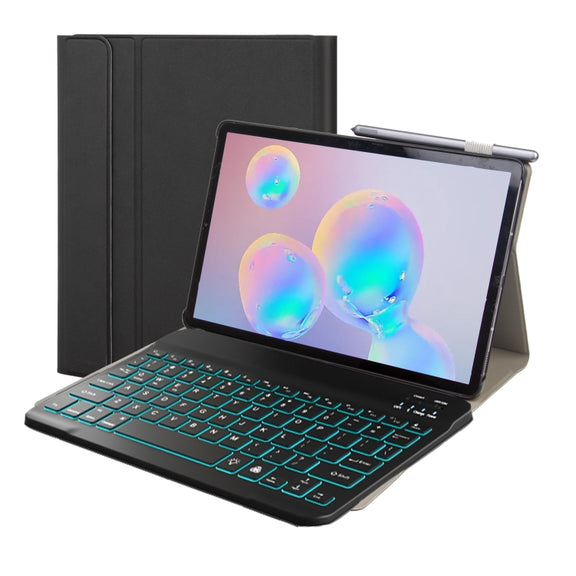 ST500 For Samsung Galaxy Tab A7 T500/T505 10.4 inch 2020 Ultra-thin Detachable Bluetooth Keyboard Leather Tablet Case with Stand & Sleep Function & Backlight(Black)