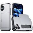 For iPhone 16 Shockproof Armor Phone Case with Card Slot(Grey) - iPhone 16 Cases by PMC TechLife | Online Shopping South Africa | PMC TechLife | Buy Now Pay Later Mobicred