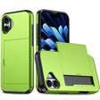 For iPhone 16 Plus Shockproof Armor Phone Case with Card Slot(Green) - iPhone 16 Plus Cases by PMC TechLife | Online Shopping South Africa | PMC TechLife | Buy Now Pay Later Mobicred