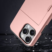 For iPhone 16 Pro Shockproof Armor Phone Case with Card Slot(White)