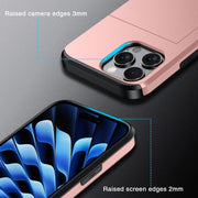For iPhone 16 Shockproof Armor Phone Case with Card Slot(White)