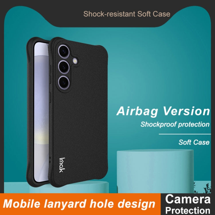 For Samsung Galaxy S25+ 5G imak Shockproof Airbag TPU Phone Case(Matte Black)