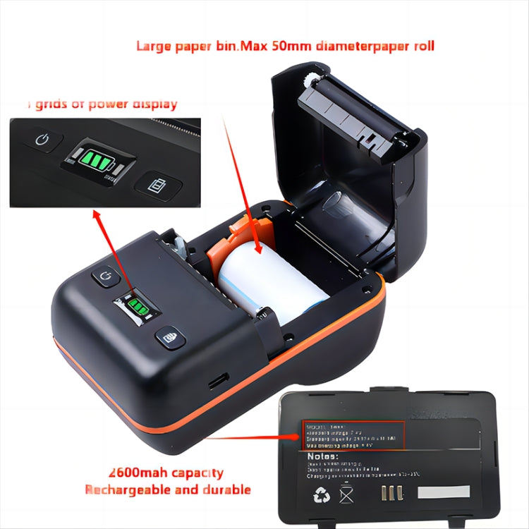 BT-58L 58mm USB+Bluetooth Thermal Label Printer(US Plug)