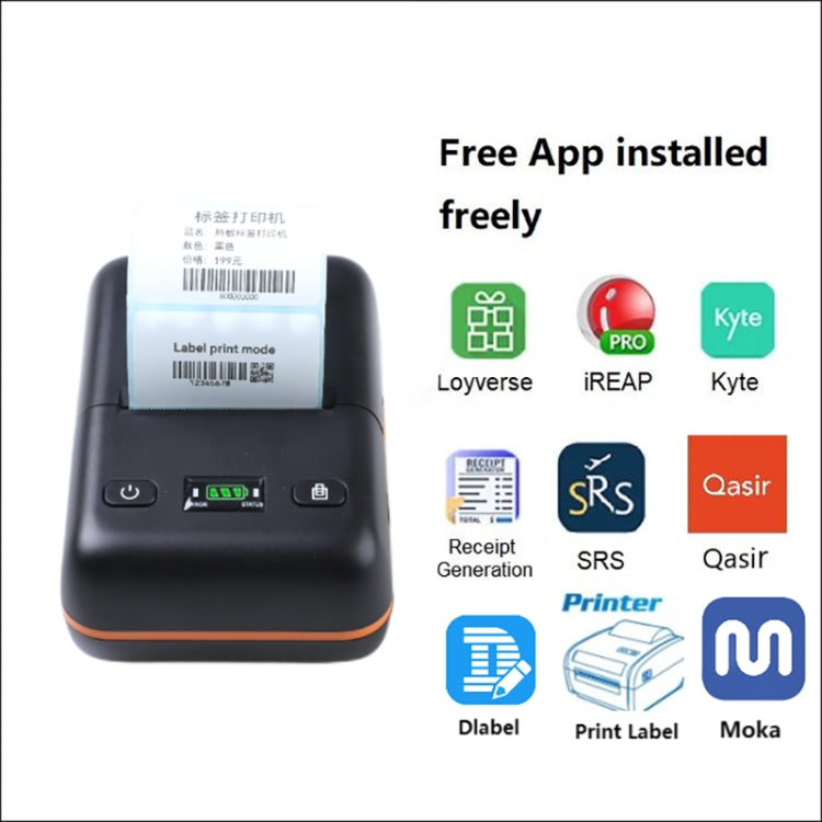 BT-58L 58mm USB+Bluetooth Thermal Label Printer(US Plug)