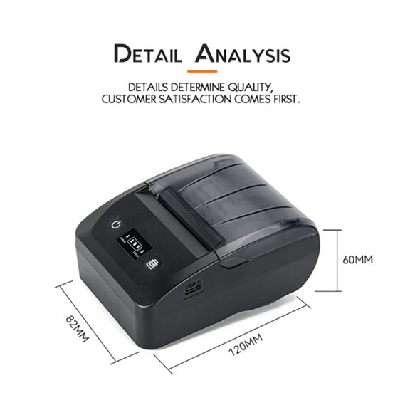 BT-581 58mm USB-C/Type-C + Bluetooth Portable Thermal Printer(EU Plug)