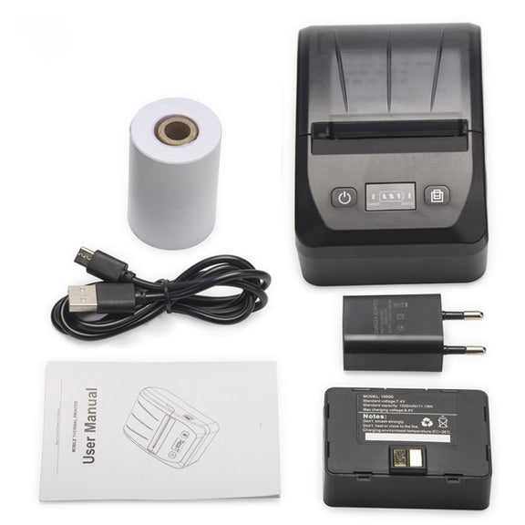 BT-581 58mm USB-C/Type-C + Bluetooth Portable Thermal Printer(EU Plug)