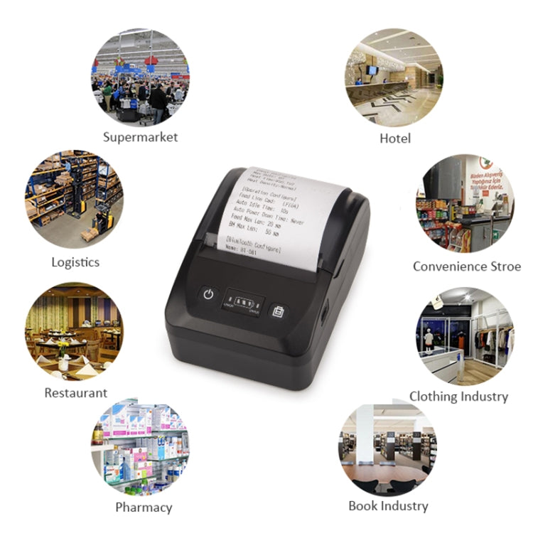 BT-581 58mm USB-C/Type-C + Bluetooth Portable Thermal Printer(US Plug)