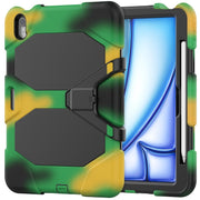 For iPad Air 11 2025 / 2024 Colorful Silicone Heavy Duty Hybrid PC Tablet Case(Camouflage)