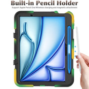 For iPad Air 11 2025 / 2024 Colorful Silicone Heavy Duty Hybrid PC Tablet Case(Camouflage)