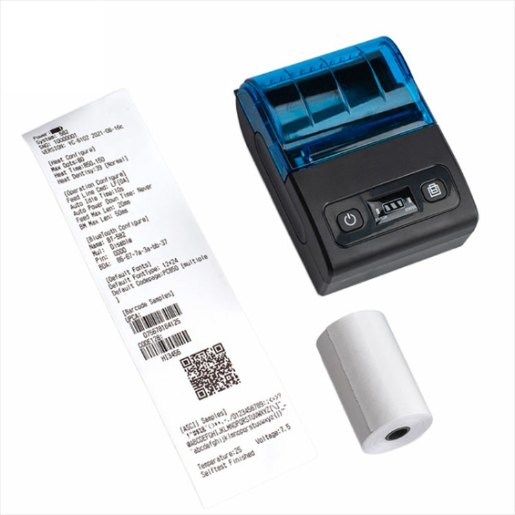BT-582 58mm Type-C + Bluetooth Portable Thermal Printer(EU Plug)