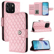 For Blackview Wave 6C Rhombic Texture Flip Leather Phone Case with Lanyard(Pink) - More Brand by PMC TechLife | Online Shopping South Africa | PMC TechLife | Buy Now Pay Later Mobicred