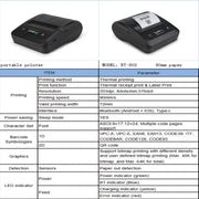 BT-802 80mm USB-C/Type-C + Bluetooth Portable Thermal Printer(EU Plug)
