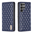For Samsung Galaxy S25 Ultra 5G Diamond Lattice Magnetic Leather Flip Phone Case(Blue) - Galaxy S25 Ultra 5G Cases by PMC Jewellery | Online Shopping South Africa | PMC Jewellery | Buy Now Pay Later Mobicred