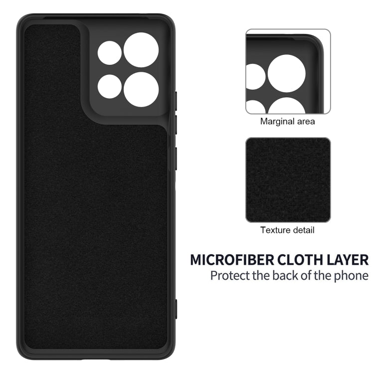 For Motorola Edge 50 Solid Color Liquid Silicone Dropproof Full Coverage Phone Case(Black)