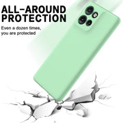 For Motorola Edge 50 Neo / Moto S50 Solid Color Liquid Silicone Dropproof Full Coverage Phone Case(Green)