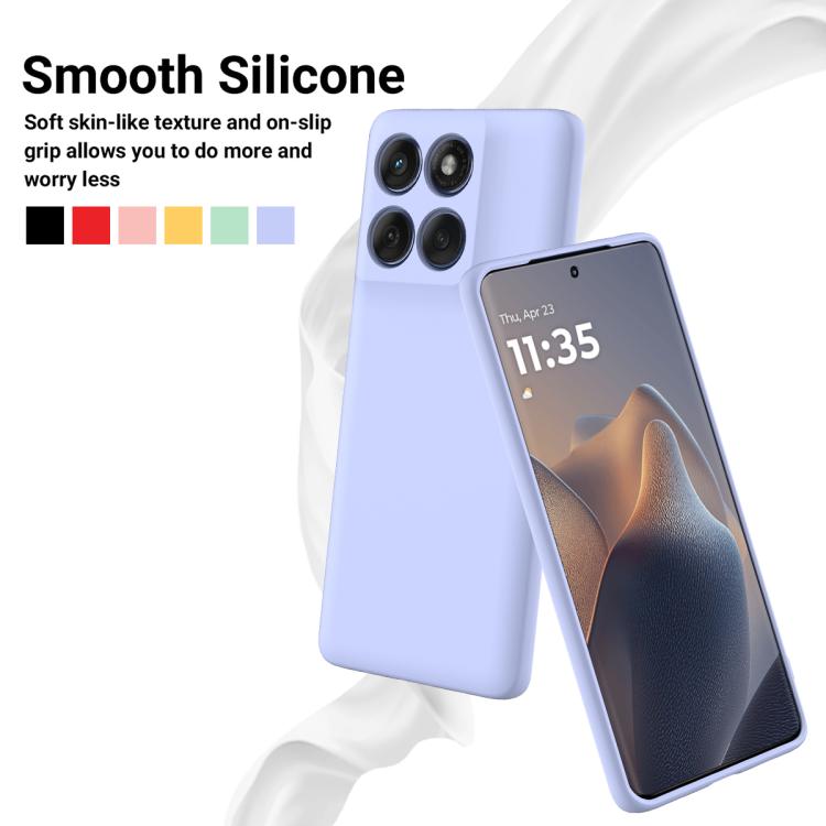 For Motorola Edge 60 Fusion / Edge 60 Solid Color Liquid Silicone Dropproof Full Coverage Phone Case(Purple)