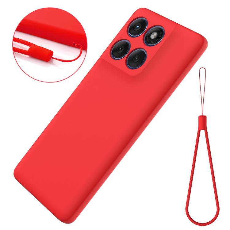 For Motorola Edge 60s Solid Color Liquid Silicone Dropproof Full Coverage Phone Case(Red)