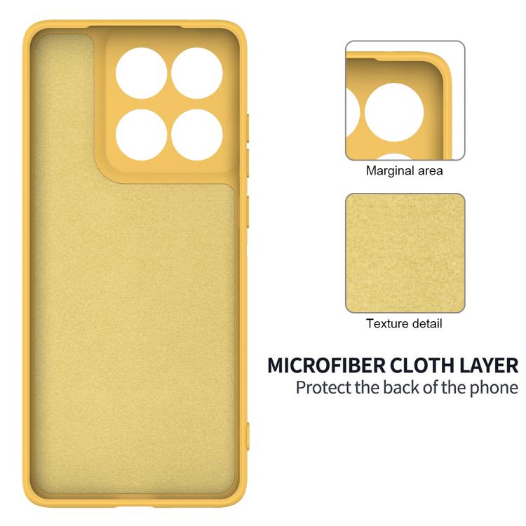 For Motorola Edge 60s Solid Color Liquid Silicone Dropproof Full Coverage Phone Case(Yellow)
