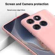 For Motorola Edge 60s Solid Color Liquid Silicone Dropproof Full Coverage Phone Case(Pink)