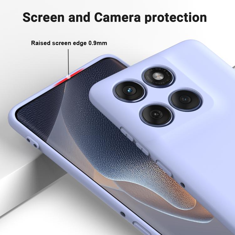 For Motorola Edge 60s Solid Color Liquid Silicone Dropproof Full Coverage Phone Case(Purple)