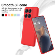 For Motorola Edge 60 Pro Solid Color Liquid Silicone Dropproof Full Coverage Phone Case(Red)