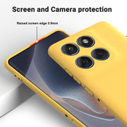 For Motorola Edge 60 Pro Solid Color Liquid Silicone Dropproof Full Coverage Phone Case(Yellow)
