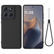 For Motorola Edge 60 Pro Solid Color Liquid Silicone Dropproof Full Coverage Phone Case(Black) - free shipping - PMC TechLife - Order now!