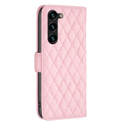For Samsung Galaxy S25+ 5G Diamond Lattice Wallet Flip Leather Phone Case(Pink)