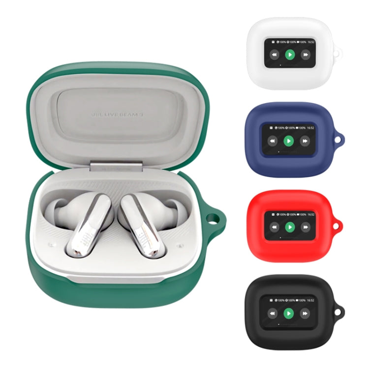 For JBL Live Beam 3 Wireless Bluetooth Earphones Silicone Protective Case(Black)