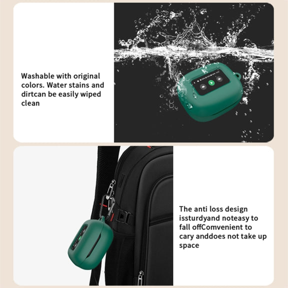 For JBL Live Beam 3 Wireless Bluetooth Earphones Silicone Protective Case(Black)