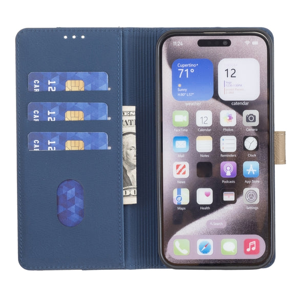 For Google Pixel 9 Pro Color Matching RFID Anti-theft Leather Phone Case(Blue)