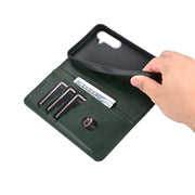 For Samsung Galaxy S24 FE 5G AZNS Magnetic Calf Texture Flip Leather Phone Case(Dark Green)