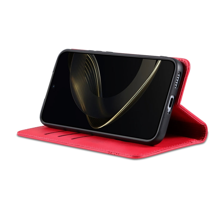 For Samsung Galaxy S25 Ultra 5G AZNS Magnetic Calf Texture Flip Leather Phone Case(Red)