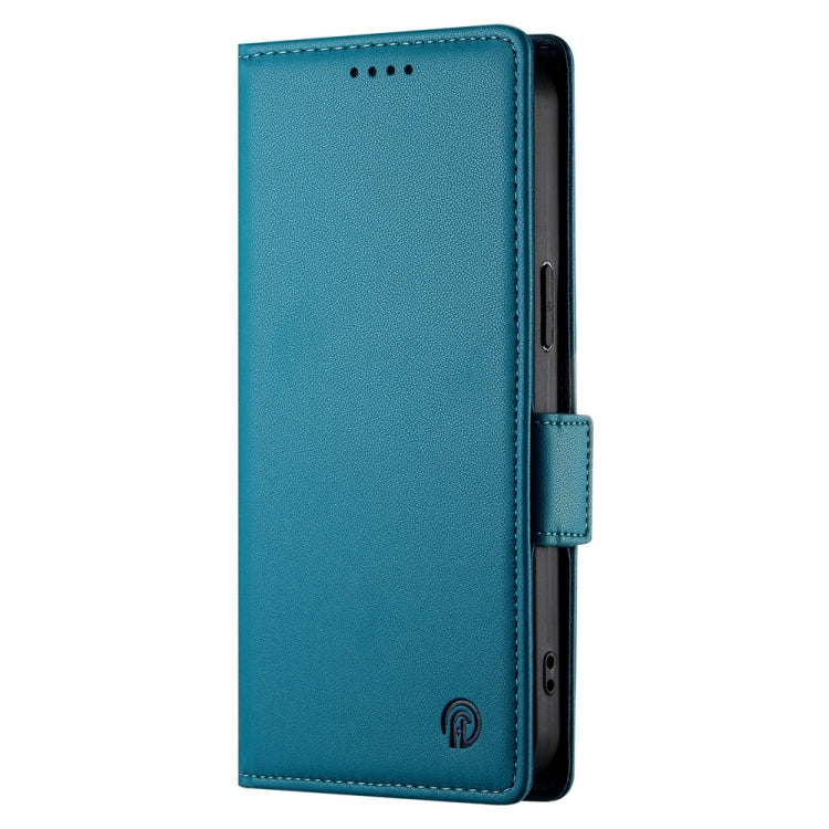 For Google Pixel 9 Side Buckle Magnetic Frosted Leather Phone Case(Blue)