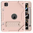 For iPad Pro 11 2024 Armor Holder Silicone Hybrid PC Tablet Case(Rose Gold) - iPad Pro 11 2024 Cases by PMC TechLife | Online Shopping South Africa | PMC TechLife | Buy Now Pay Later Mobicred
