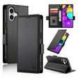 For iPhone 16 Side Buckle Magnetic Frosted Leather Phone Case(Black) - iPhone 16 Cases by PMC TechLife | Online Shopping South Africa | PMC TechLife | Buy Now Pay Later Mobicred