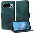 For Google Pixel 9 / 9 Pro Embossed Rhombus Starry Leather Phone Case(Green) - Google Cases by PMC TechLife | Online Shopping South Africa | PMC TechLife | Buy Now Pay Later Mobicred