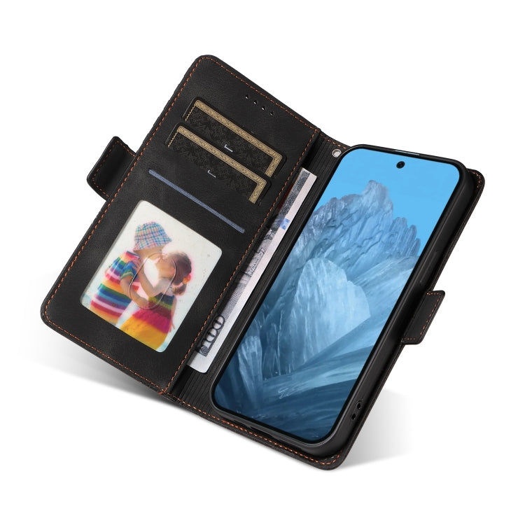 For Google Pixel 9 / 9 Pro Embossed Rhombus Starry Leather Phone Case(Black)